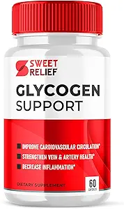 Sweet Relief Glycogen Support Capsules, Sweet Relief Blood Record Supplement, Sweet Releaf Glycogen Support Sweet Relief, SweetRelief Glucogen Support Sweet Relief Support Pills (60 Capsules)