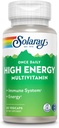 SOLARAY Günlük Yüksek Enerji Multivitamin, Iron Free, Immune System ve Enerji Desteği, Tüm Gıda ve Herb Base Malzemeler, Erkekler ve Kadın Çok Vitamini, 60 Hizmet, 60 VegCaps
