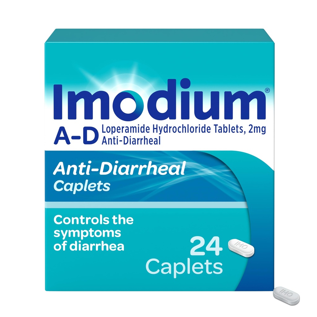 Imodium A- D Diarrhea Relief Capets with Loperamide HCl, Anti- Diarrheal Medicine to Help Control Συμπτώματα Διάρροιας Λόγω οξείας, Διάρροιας Ταξιδιώτη, HSA/ FSA Επιλέξιμη, 24 ct