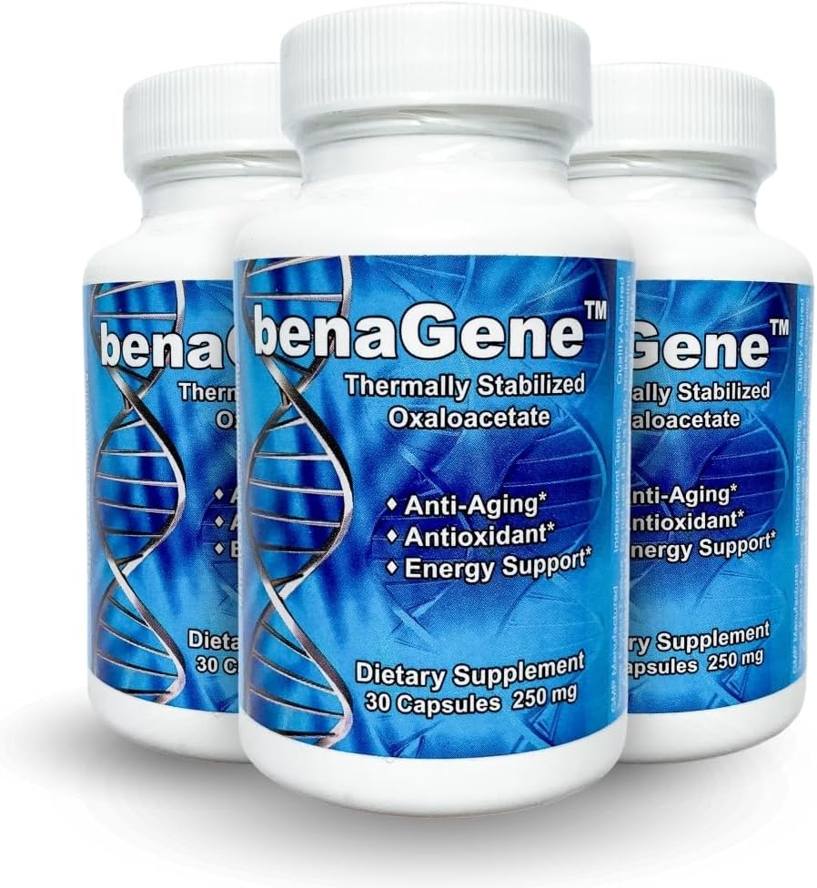 Benagene Oxaloacetate Supplement - Destek Hücreleri Enerji, Sağlıklı Metabolism, & Vücut Yönetmeliği - Vitamin C - Non-GMO & Vegan - Bir Gün (90 Hizmet)