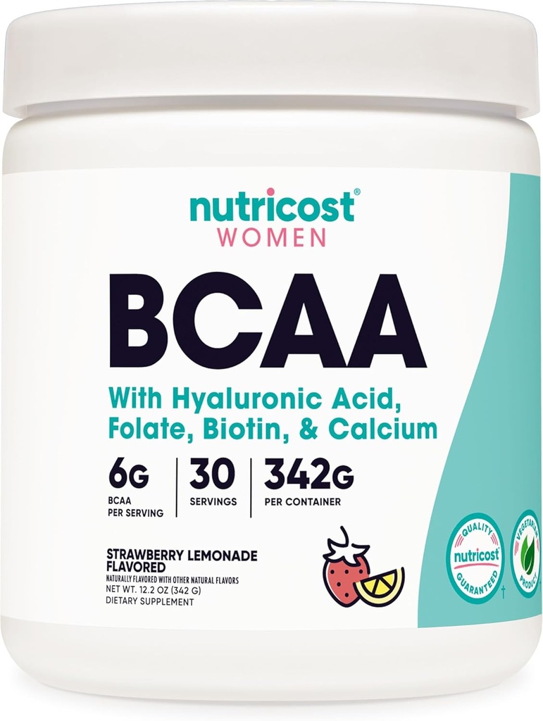 Kadınlar için Nutricost BCAA (Strawberry Lemonade, 30 Hizmet) - Özellikle kadınlar için - Gluten-Free-GMO ve Gluten-Free-Free-
