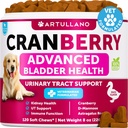 Dog UTI Treatment - Cranberry Supplement & Bladder Control for Dogs - Urinary Tract Enfeksiyonu Incontinence Pill, Bladder Stones - UTI Tıp Tedavileri - Fish Oil ile Destek için 120 Yumuşak Chews