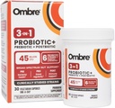 Ombre 3-in-1 Probiotic, Prebiotic και Postbiotic for Digestive Health & Gut Health - 45 Billion CFU - Bloating, Constipation & Gas Relief - Μεταβολική & Ανοσολογική Υποστήριξη για Γυναίκες & Άνδρες, 30 Day Supply