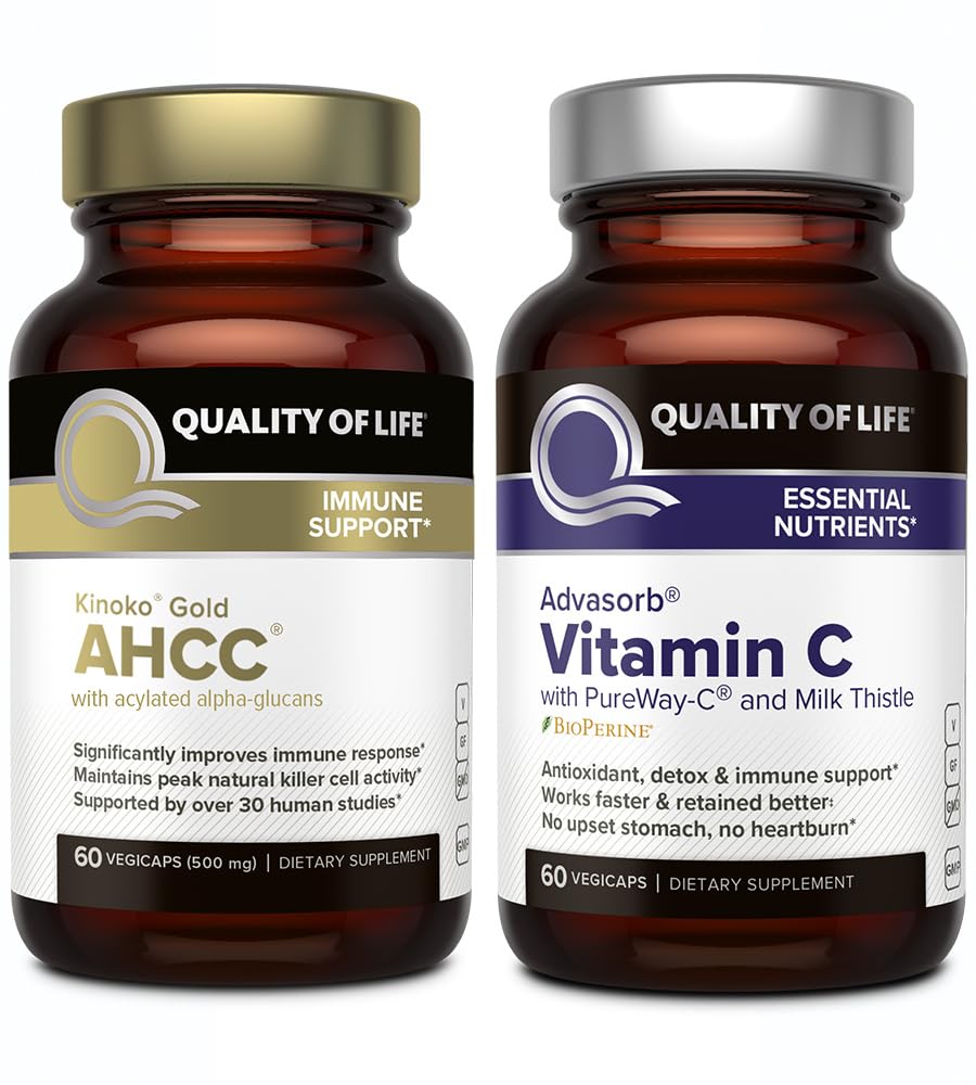 Life AHCC Kinoko Gold ve Advasorb Vitamin C - Immune Support Sche