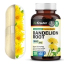 BIO KRAUTER Dandelion Root Capsules - 1800 mg Strength - 100 Count - Dandelion Root Supplement - Liver Support için Vegan Capsules