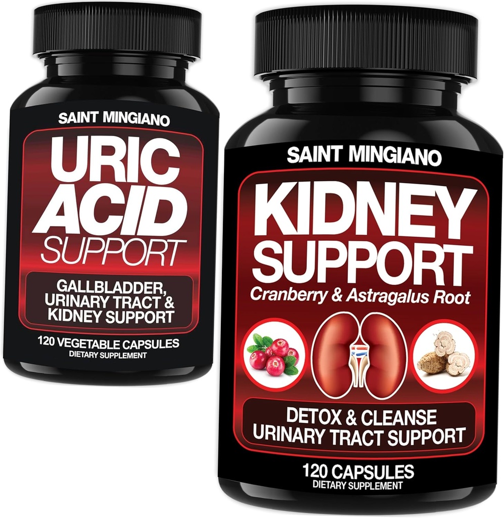 Kidney Support Cleanse Detox & - Birlikte - Uric Acid Support – Gallbladder, Urinary Tract & Kidney Erkekler ve Kadınlar için Destek