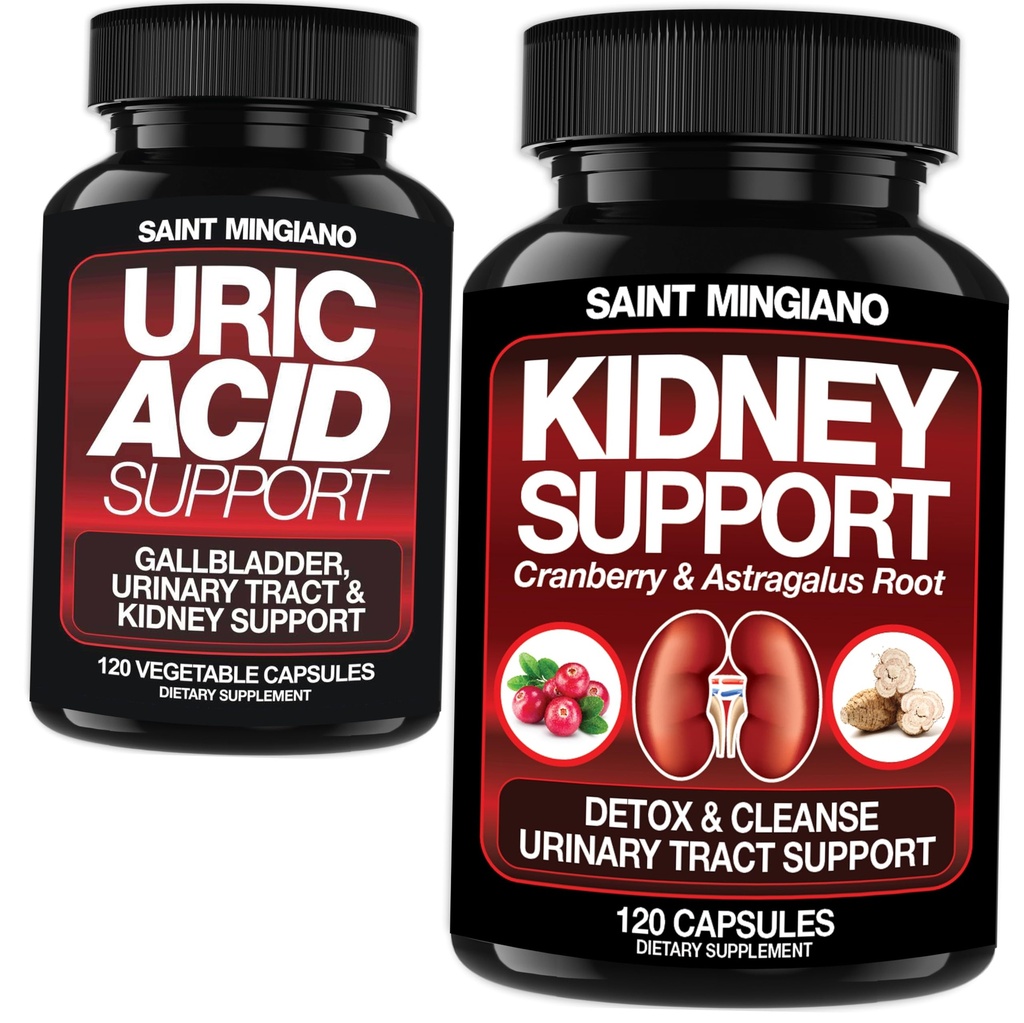 Kidney Support Cleanse Detox & - Birlikte - Uric Acid Support – Gallbladder, Urinary Tract & Kidney Erkekler ve Kadınlar için Destek