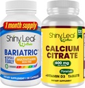 Bariatric Multivitamin Iron-Free for Women and Men Plusuba Citrate with Vitamin D3, Easy Swallow Caplets, Unflavored - 1 Ay Supply