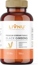 LivNu | Premium Koreli Black Panax Ginseng | Yüksek Ginsenosides for Energy, Focus, Performance, Stamina ve Immune Support | Vegan Pills