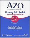 AZO Urinary Pain Relief maximum Strength, Hızlı UTI Pain, Yanan & Urgency, Targets Source of Pain, #1 Most Trusted Brand, 24 Tablets
