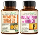 Bromelain & Turmeric Curcumin & Complete Multivitamin for Women