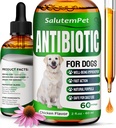 Köpekler için Doğal Antibiyotikler | Enfeksiyon için Köpek Antibiyotikleri, Cough, & Allergies | Dog UTI Treatment Antibiyotiks for All Breeds | Herbal Supplement with Chicken Flavor | 2 Oz