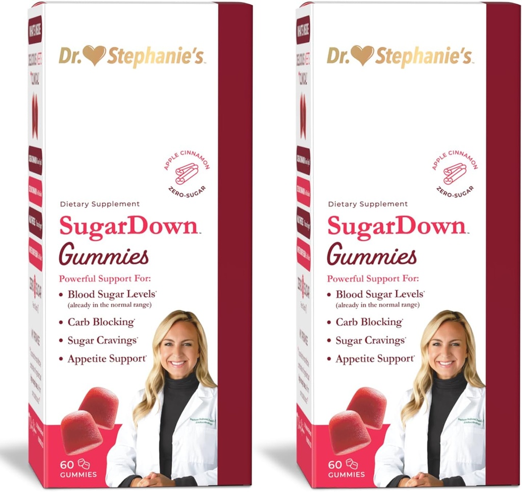 Dr. Stephanie'nin SugarDown Gummies - 2 Pack - Ceylon & Cassia Cinnamon Supplement