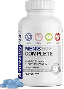 Bronson ONE Daily Mens 50+ Complete Multivitamin Multimineral, 360 Tablet