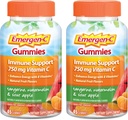 Emergen-C Βιταμίνη C Gummies, Συμπλήρωμα διατροφής για την υποστήριξη του ανοσοποιητικού, Tangerine, Καρπούζι και Ξηρό άρωμα μήλου - 45 Count x 2 (Pack of 2)