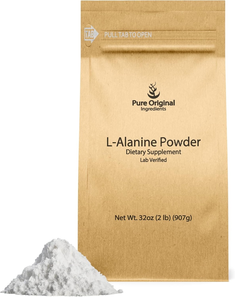 PURE ORIGINAL INGREDIENTS L-Alanine Toz (2 lb) Lab Onaylandı, Her zaman Pure, No Fillers Or Wordss