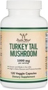 Turkey Tail Mushroom Supplement (120 Κάψουλες - 2 Μήνες Προμήθεια) (Coriolus Versicolor) Comprehensive Immune System Support, Non-GMO, Gluten Free, Grown and Encapsuled in The USA by Double Wood