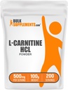 BulkSupplements.com L-Carnitine HCl σκόνη - Carnitine συμπλήρωμα, Carnitine σκόνη, L-Carnitine 500mg - Χωρίς γεύση και γλουτένη, 500mg ανά υπηρεσία, 100g (3, 5 oz) (Pack of 1)