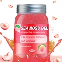 Sea Moss Gel,Irish Organik Raw Seamoss Gel Real Fresh Fruit,Immune ve Digestive Support,Vitamin Minerals Supplement (Peach,18.5OZ)