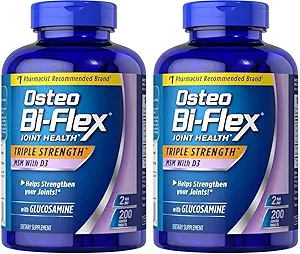 Osteo Bi-Flex Osteo Bi Supplement Glucosmine 1500 Mg Vitamin D 1000IU Tablet (200K), 200K (Pack of 2)