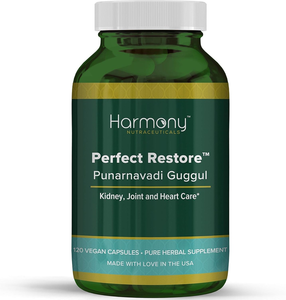 Punarnavadi Guggul Perfect Restore Dr. Gumman'ın Klinik Grade En Yüksek Potency En Güçlü Harmony Nutraceuticals 120 Vegan Capsules