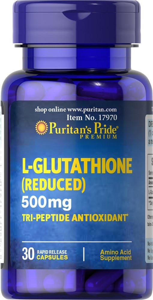 Puritan's Pride L- Glutathion 500 mg-30 Κάψουλες