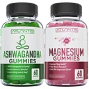 Ashwagandha & Magnezyum Gummies for Improv Sleep & Supported Body Functions. Ashwagandha Boosts Mood & Energy - Magnezyum Kasları ve Relieves Cramps - Vegan