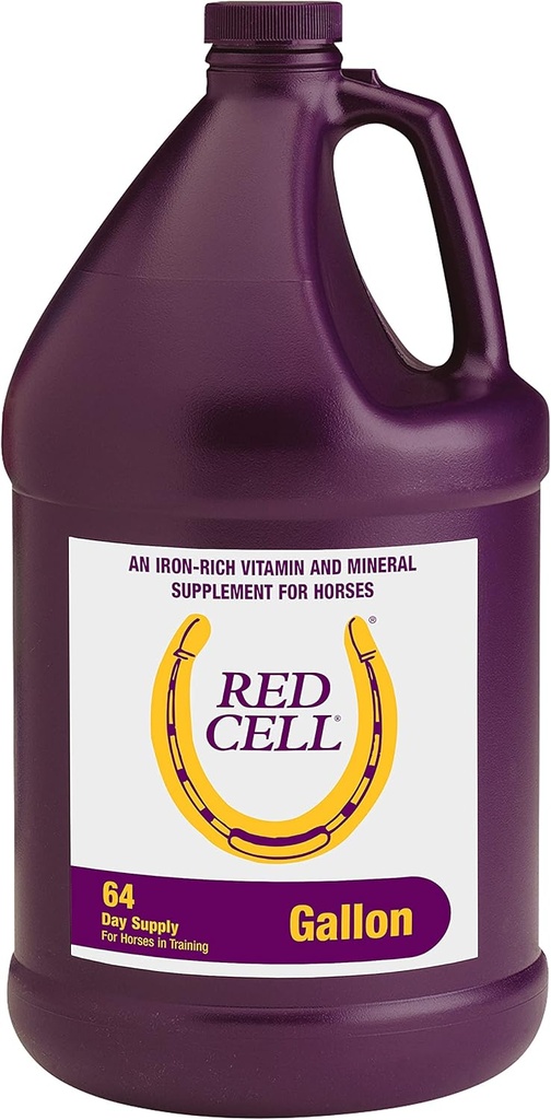 Farnam At Health Red Hücresi, Sıvı Vitamin-Iron-Mineral Supplement for Horses, Helps Fill Önemli Beslenme Gaps in Horse's Diyet, 1 Gallon, 128 Oz., 64-Day Supply.
