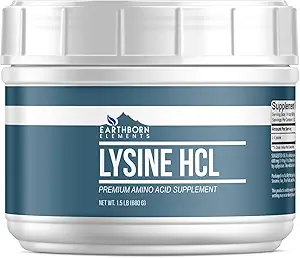 Earthborn Elements Lysine HCL Powder (1.5 lb), Always Pure, No Fillers Or Additives