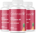 Celebrate Vitamins Multi-Complete Chewables, 60mg Iron – Daily Bariatric Multivitamin for Sleeve Gastrectomy & Gastric Bypass Surgery Patients – Essential Vitamins & Minerals - Tropical (180 Tablets)