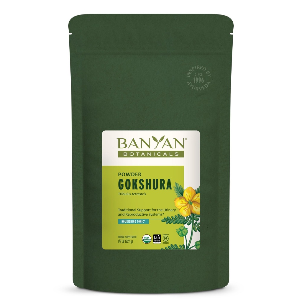 Banyan Botanicals Gokshura Σκόνη – Βιολογικό Gokshura Φρούτα (Tribulus Terrestris) Σκόνη – Ανδρικό Συμπλήρωμα Ζωτικότητας – Υποστηρίζει την Ουρολοίμωξη * – 1⁄2 lb. – Μη ΓΤΟ Βιώσιμα πηγάζει Vegan