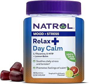 Natrol Mood + Stres Rahat + Gün Occasional Stres, Tropikal Meyveler, 60 Kont, 60 Gün Supply