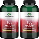 Swanson Premium Brand Soy Lecithin Non-GMO 1.2 g 180 Sgels 2 Pack
