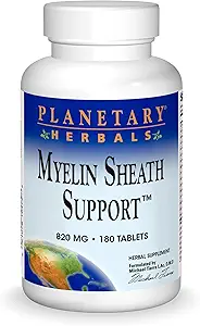 Gezegensel Herbals Myelin Sheath Support 820 mg, Herbal-Nutrient Nervous System Support, 180 Tablets