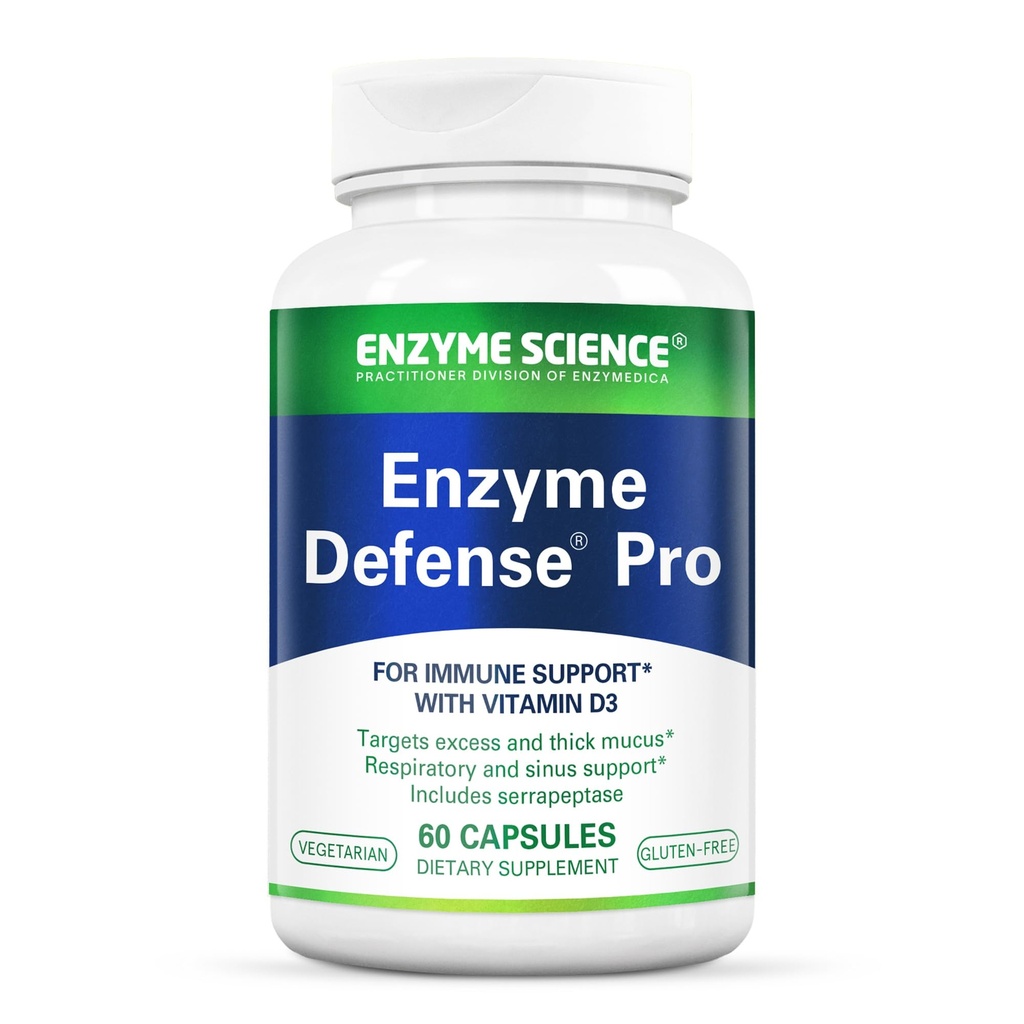 Enzyme Bilimi Enzyme Savunma Pro, 60 Capsules-Immunity Support Supplement – Vitamin D3, L-Lysine,dis ve Pro-EnzyEnzyEnzyme Digestion Support – Immune System