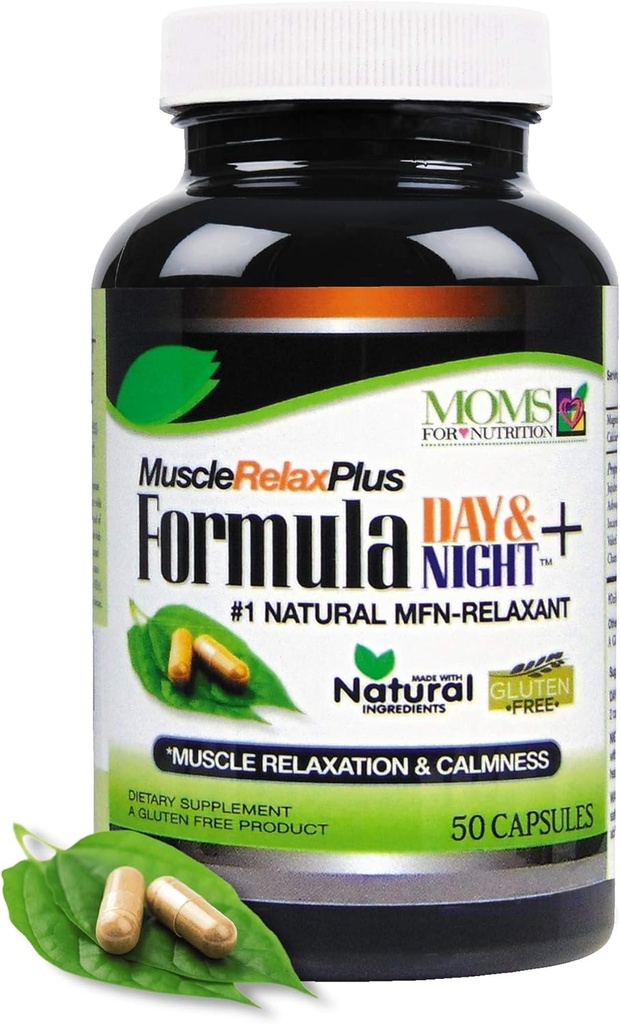 Muscle Relax Formula Plus - Μεγάλη Υποστήριξη 1.150 Milligram - Μέρα/Νύχτα 24/7 Relaxer - Μέγιστη Δύναμη Φυσικό Χαλαρωτικό (50 Count) - Συμπληρώματα Κάψουλες