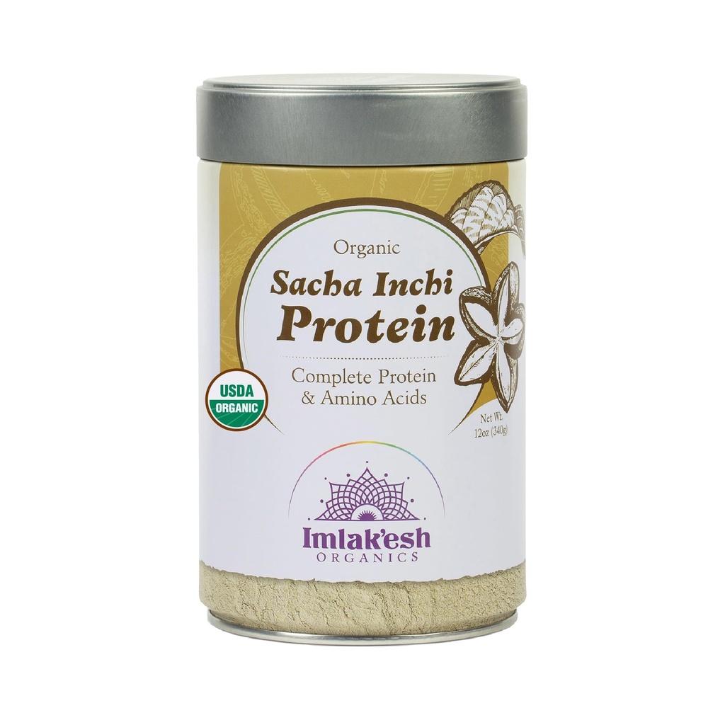 Imlakesh Organiks Sacha Inchi protein, Toz (12oz Metal Jar)