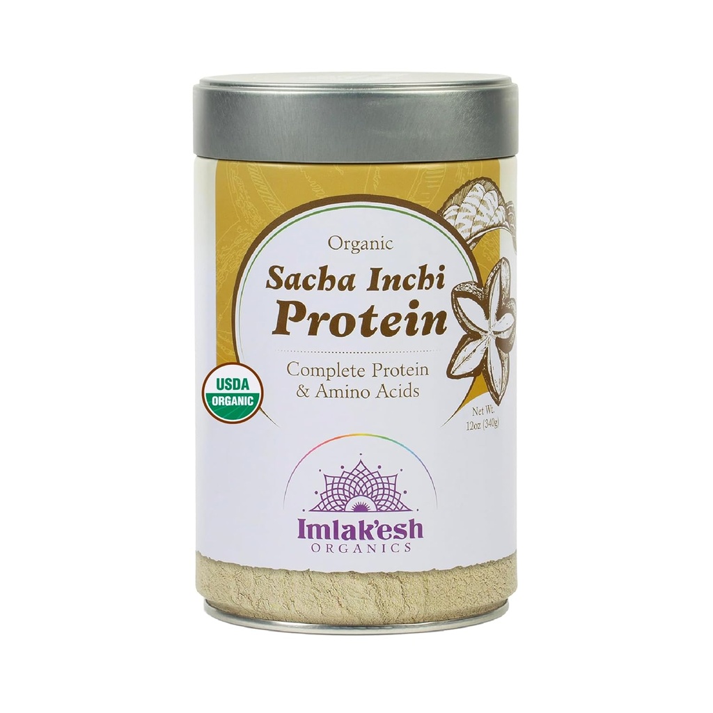 Imlakesh Organiks Sacha Inchi protein, Toz (12oz Metal Jar)