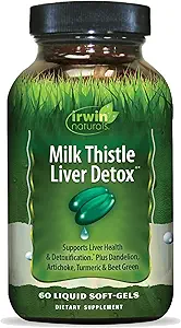 Irwin Naturals Milk Butle Liver Detox - 60 Sıvı Softgels - Dandelion, Artichoke, Turmeric & Green Beet Root