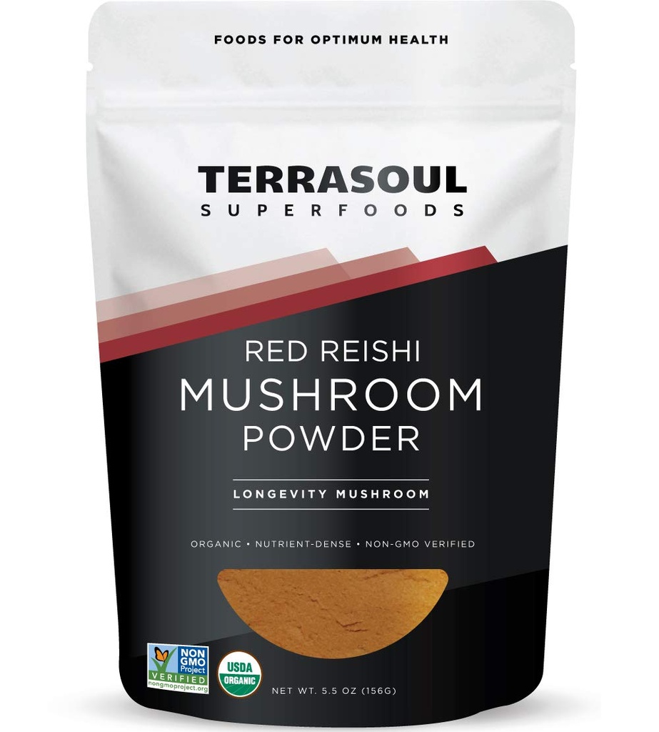 Terrasoul Superfoods Organik Reishi Mushroom Toz (4:1 alıntı), 5.5 Oz, Immune Support, Stres Yardımı, Daha İyi Uyku, Embrace The Power of Adaptgen Mushrooms