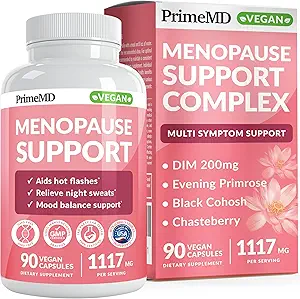 Kadınlar için 20in-1 Menopause Supplements - DIM ve Estrogen Supplement for Menopause Relief and Hot Flashes with Black Cohosh, Evening Primrose, and Chasteberry (90 ct, 45 hizmet)