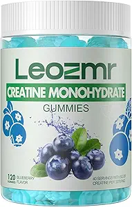 Cyhidrat Gummies 5000 mg for Men & Women, Chewables Kretine Monohidrat Supplement (120 Kont)- Blueberry 120 Gummies