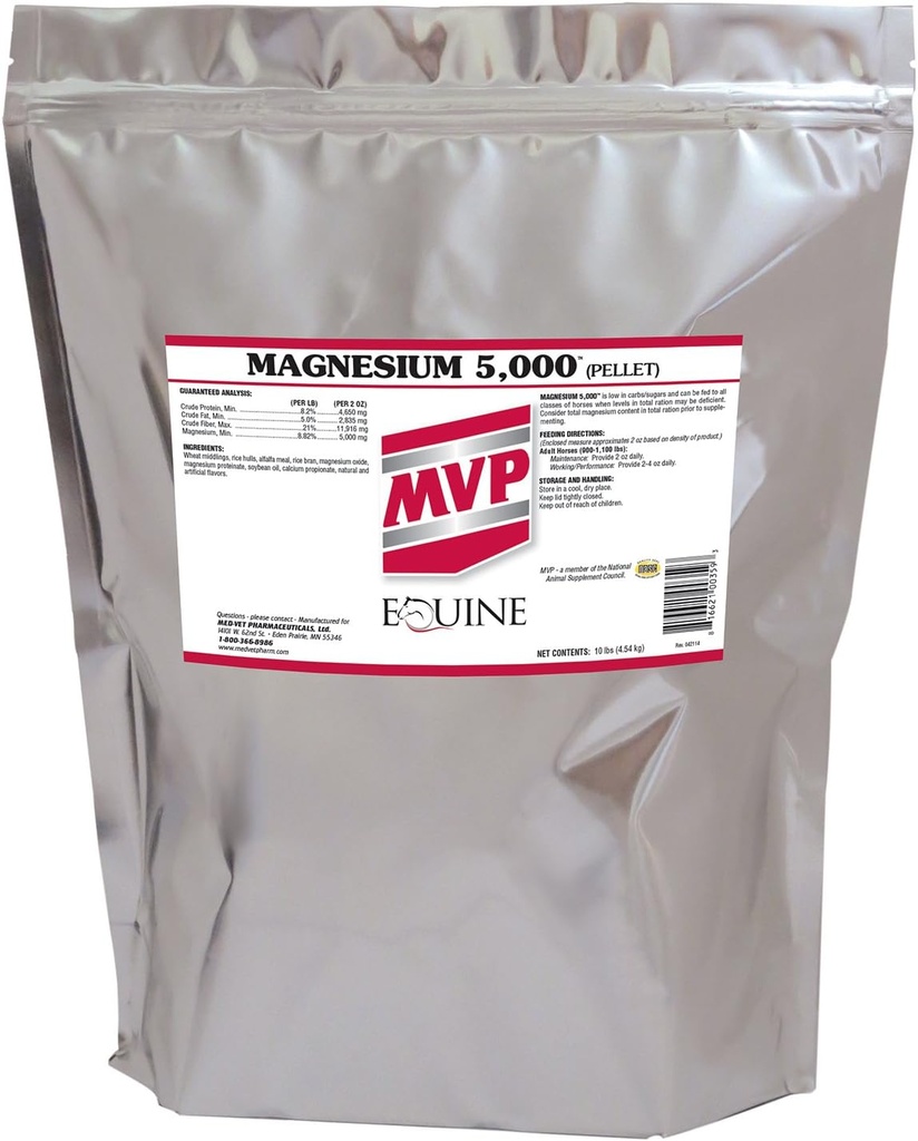 Magnezyum 5000 (10lb) Calming/Metabolism/Muscle Function Support for Horses.