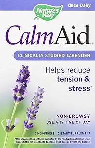 Nature's Way Nature's Way Calmaid, Non-drowsy, Klinik olarak Studied Lavender Supplement Ger Gerg/Stress, 30 Count (Pack of 12)