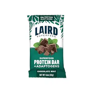 Laird Superfood Fonksiyonel Protein Barlar - Protein Bar ama Gerçek Malzemeler ile Daha İyi, Fonksiyonel Mushrooms 10g Plant-Based Protein, 6g Fiber - Non-GMO - Mint Chocolate, 10 Count (Pack of 1)