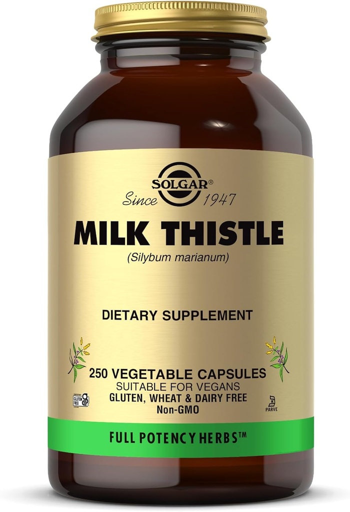 Solgar Süt Butle - 250 Sebze Kapsülleri - Tam Potency (FP) - Non-GMO, Vegan, Gluten Free, Dairy Free, Kosher - 250 Hizmet