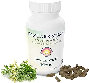 Dr Clark Superblend Wormwood Capsules - Vejetaryen 330 mg, 100 Capsules - Wormwood Herb Without Yapay Preservatives, Wormwood Kombinasyonalleri, Quassia ile Kombinasyon