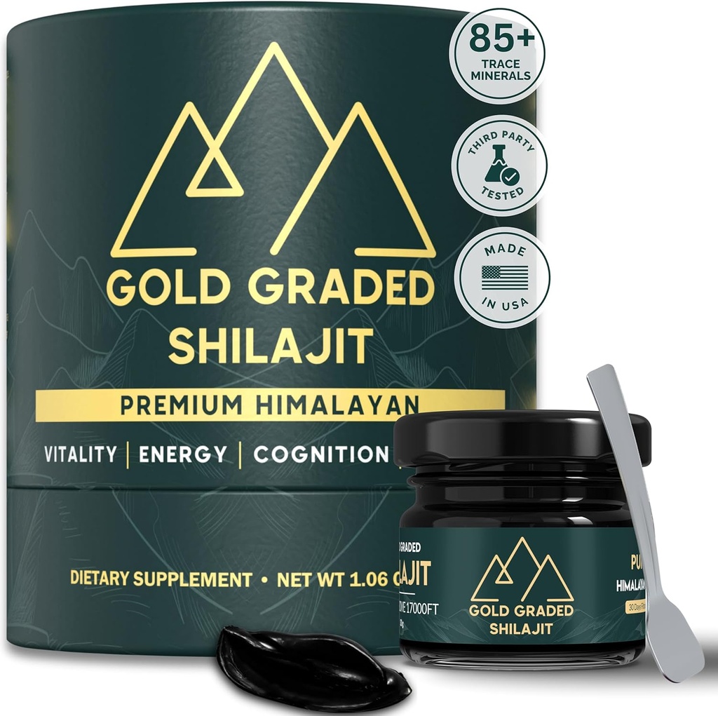 Shilajit Wear | 500 mg High Potency, Shilajit Pure Himalaya Organik, 85+ Trace Minerals & Fulvic Acid | Shilajit For Energy & Immune Support | Gold Grade Shilajit, Shilajit for Men & Women | 30g
