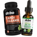 Candi Cleanse & Oregano Oil Drops - Ekstra Güçlü Probiyotik Kompleksi Temiz ve Organik Sıvı - Doğal Oral Herbal Caprylic Acid Capsules & Oil of Oregano Drops Tincture Ekstraksiyon