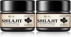 Shilajit Pure Himalayan Organic Shilajit Resin - 600mg Maximum Potency Natural Organic Shilajit Resin with 85+ Trace Minerals & Fulvic Acid for Energy, Immune Support, 30 Grams (2 Pack)